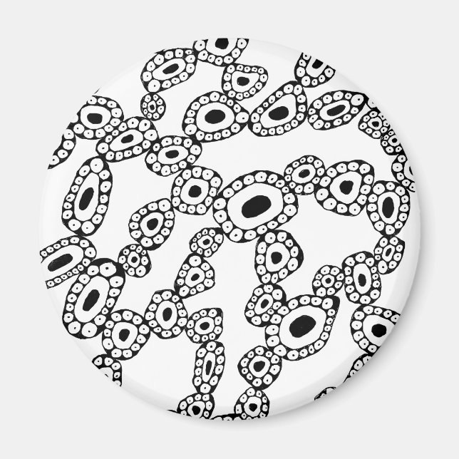 Abstrakte Zufällige Kreisblob-Formen Magnet (Vorne)