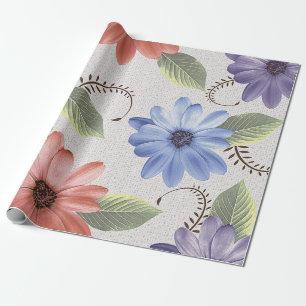 abstrakte Zuhause dekorative Blume Ölfarbe Wand bi Geschenkpapier