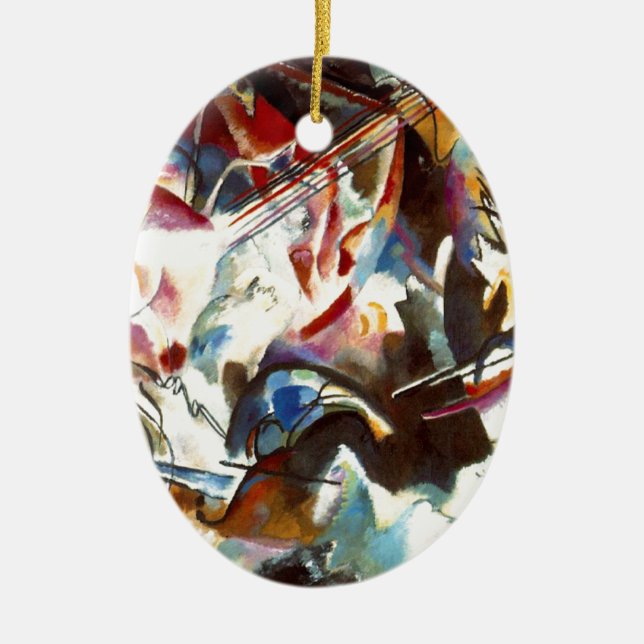 Abstrakte Zusammensetzung Kandinsky VI Keramik Ornament (Vorne)