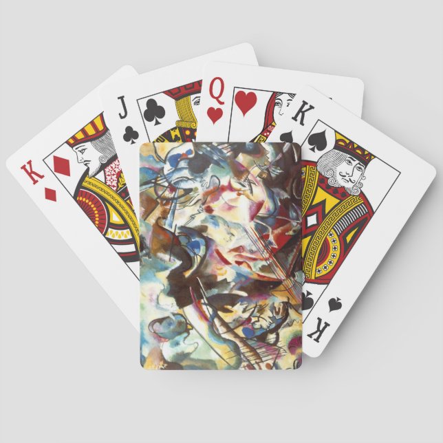 Abstrakte Zusammensetzung Kandinsky VI Spielkarten (Rückseite)