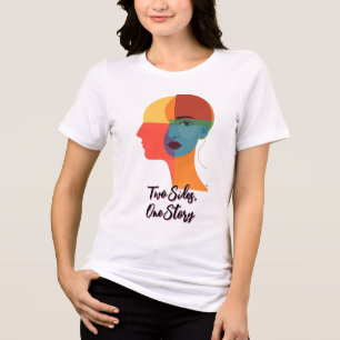 Abstrakte Zweifacettenkunst Tri-Blend Shirt