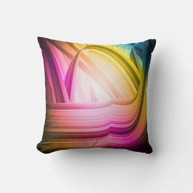 Abstrakten 60er Jahre amerikanisches MoJo-Pillow Kissen (Vorderseite)