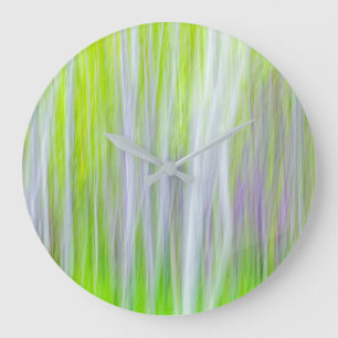 Abstrakten Aspen-Bäume Yakima River Trail, WA Große Wanduhr