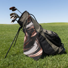 Abstrakter 3D-Effekt von cool Schwarz, Silber und  Golfhandtuch