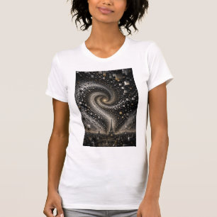 Abstrakter 3D-Mikro-Mosaik-Wirbel   Luxuriöse Geom T-Shirt
