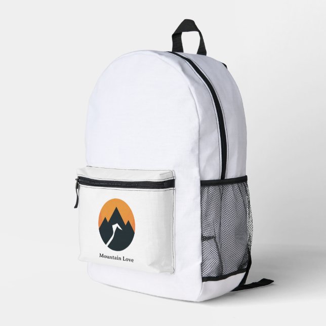 Abstrakter Abenteuergipfel Bedruckter Rucksack (Rückseitige Ecke Rechts)