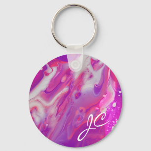 Abstrakter Acrylputz Schlüsselanhänger
