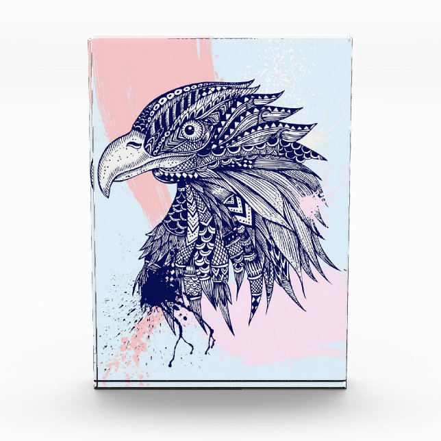 Abstrakter Adler Fotoblock (Vorderseite)