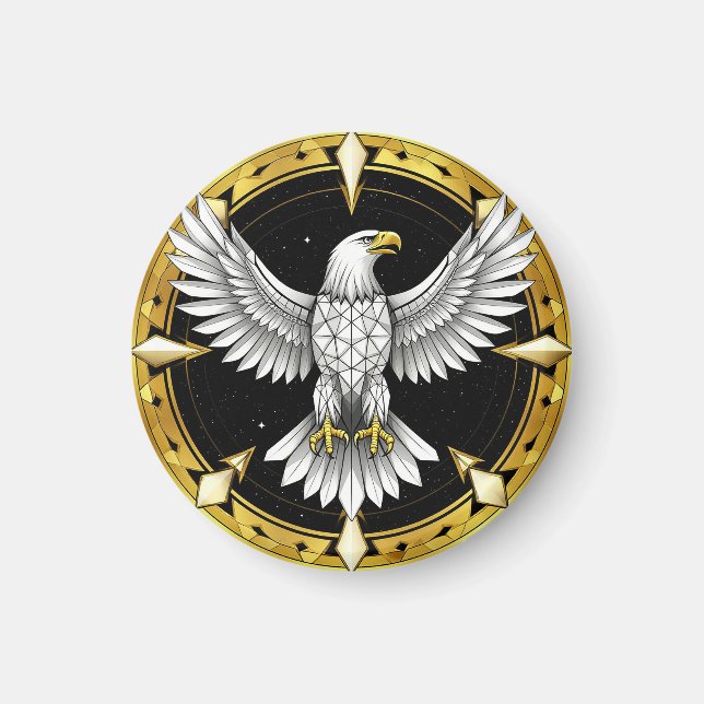 Abstrakter Adlerspread Wings Magnet (Vorne)