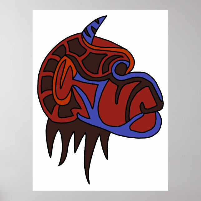 Abstrakter Affe Poster (Vorne)