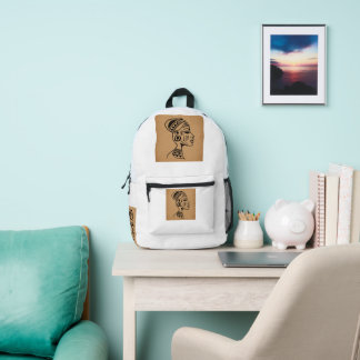 Abstrakter afrikanischer Stammes-Gesicht-Rucksack  Bedruckter Rucksack