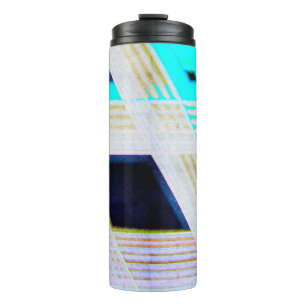 Abstrakter, alter Grunge-Hintergrund mit hellen Fa Thermosbecher