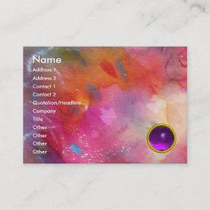 ABSTRAKTER AMETHYST, leuchtend rosa, lila Visitenkarte