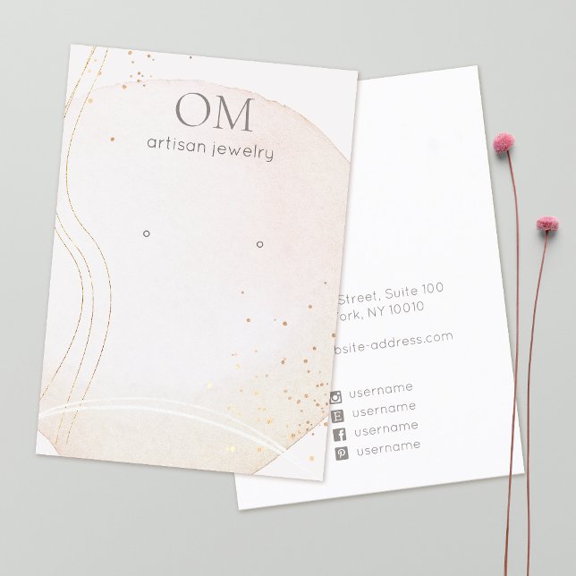 Abstrakter Anzeiger für WasserfarbenEarring Visitenkarte (Von Creator hochgeladen)