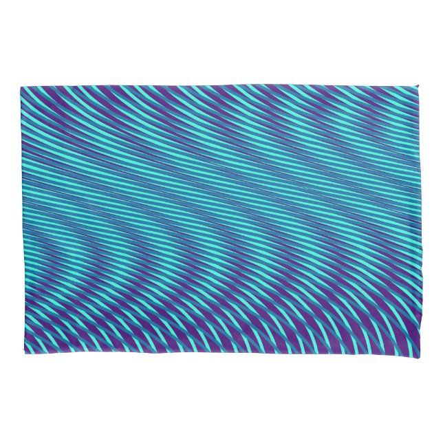 Abstrakter Aquamariner blauer Psychedelischer Stre Kissenbezug (Vorderseite)