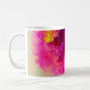 Abstrakter Aquarell Farbige Textur. Kaffeetasse
