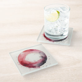 abstrakter Aquarell-Ring Glasuntersetzer