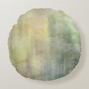 abstrakter Aquarellhintergrund auf Papier 2 3 Rundes Kissen