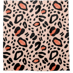 Abstrakter Aquarellleopard. Muster Duschvorhang