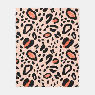 Abstrakter Aquarellleopard. Muster Fleecedecke