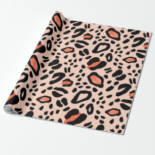 Abstrakter Aquarellleopard. Muster Geschenkpapier