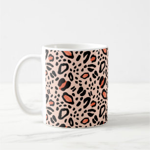 Abstrakter Aquarellleopard. Muster Kaffeetasse