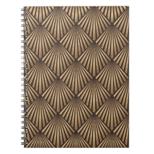 Abstrakter Art Deco: Goldene Eleganz. Notizblock