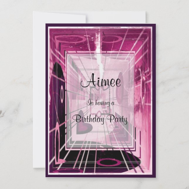 Abstrakter Aufzug Einladung (Vorderseite)