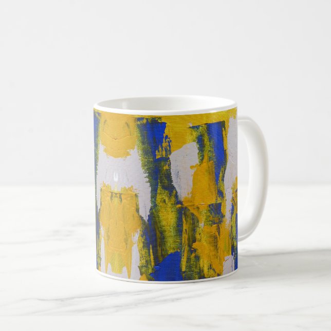 Abstrakter Ausdruck Nr. 10 von Michael Moffa Kaffeetasse (VorderseiteRechts)