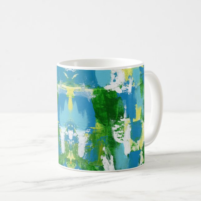 Abstrakter Ausdruck Nr. 5 von Michael Moffa Kaffeetasse (VorderseiteRechts)