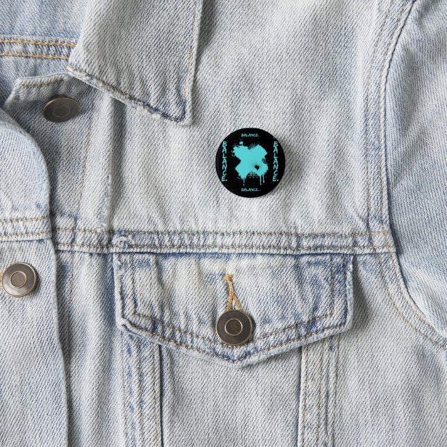 Abstrakter Balance-Knopf Pin - Moderne Cyberpunk Button (Beispiel)