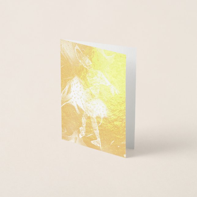 Abstrakter Ballerina Swan Lake Folienkarte (Vorderseite)