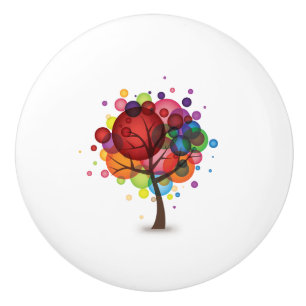 Abstrakter Ballon Tree Keramik Knob Keramikknauf
