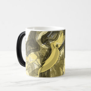Abstrakter Bananen-Kunstbecher Verwandlungstasse