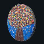 Abstrakter Baum Dartscheibe<br><div class="desc">Wie wunderbar wäre es,  auf eine Sommerwiese zu gehen und einen Baum zu finden,  der mit hübschen,  hellen Süßigkeiten gefärbten Blätter bedeckt war? Diese fröhliche abstrakte Kunst ist voller Licht und Farbe,  die Ihre Zuhause und das Leben erhellen.</div>