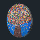 Abstrakter Baum Dartscheibe<br><div class="desc">Wie wunderbar wäre es,  auf eine Sommerwiese zu gehen und einen Baum zu finden,  der mit hübschen,  hellen Süßigkeiten gefärbten Blätter bedeckt war? Diese fröhliche abstrakte Kunst ist voller Licht und Farbe,  die Ihre Zuhause und das Leben erhellen.</div>