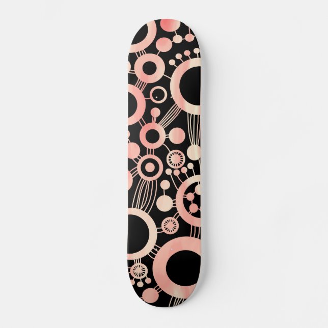 Abstrakter Baum - Farbtex 05 Skateboard (Vorderseite)