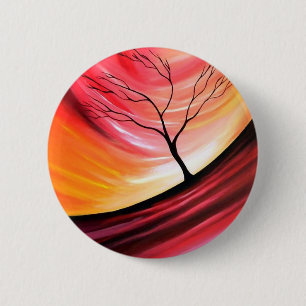 Abstrakter Baum - Moderne Kunst Button