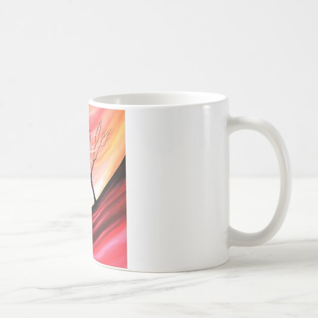 Abstrakter Baum - Moderne Kunst Kaffeetasse (Rechts)