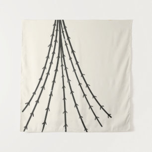 Abstrakter Baum Mond Wandteppich