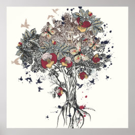 Abstrakter Baum Poster