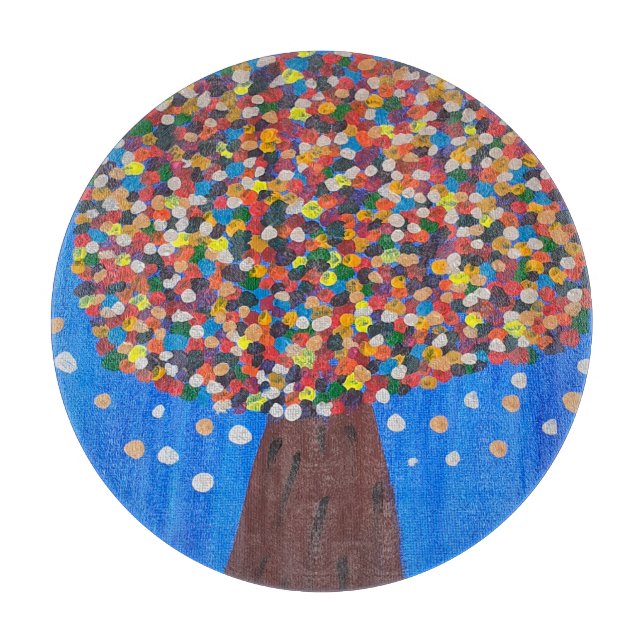 Abstrakter Baum Schneidebrett (Vorderseite)