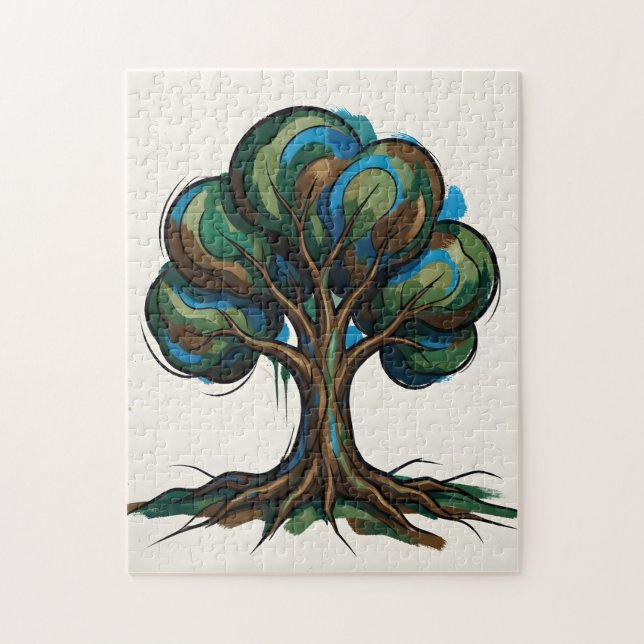 Abstrakter Baum spielerische Kunst (Vertikal)