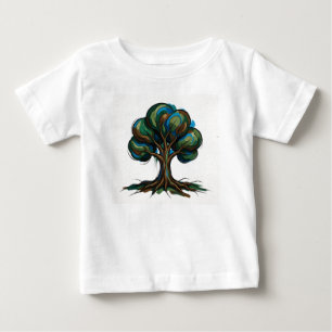 Abstrakter Baum spielerische Kunst Baby T-shirt
