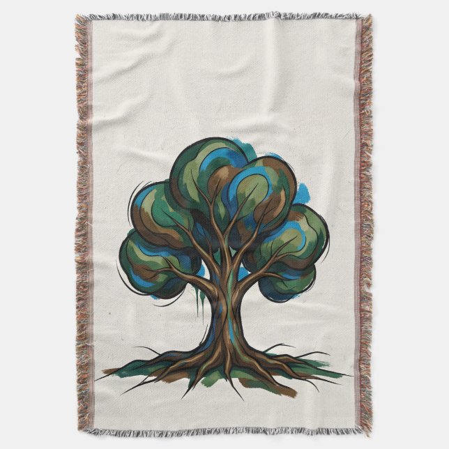 Abstrakter Baum spielerische Kunst Decke (Vorderseite Vertikal)