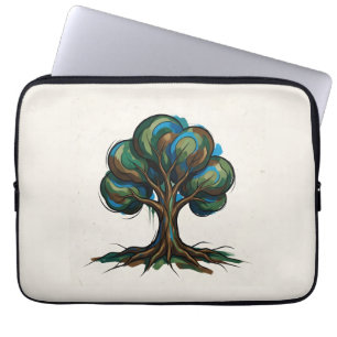 Abstrakter Baum spielerische Kunst Laptopschutzhülle