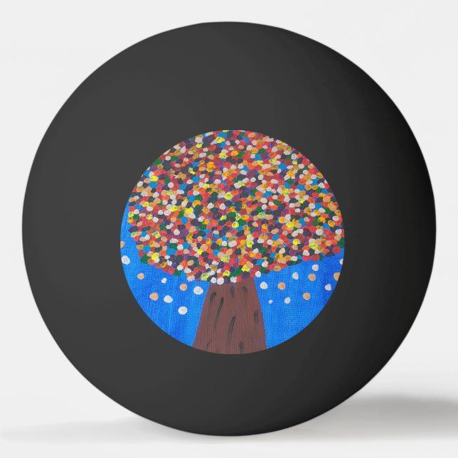 Abstrakter Baum Tischtennisball (Vorderseite)