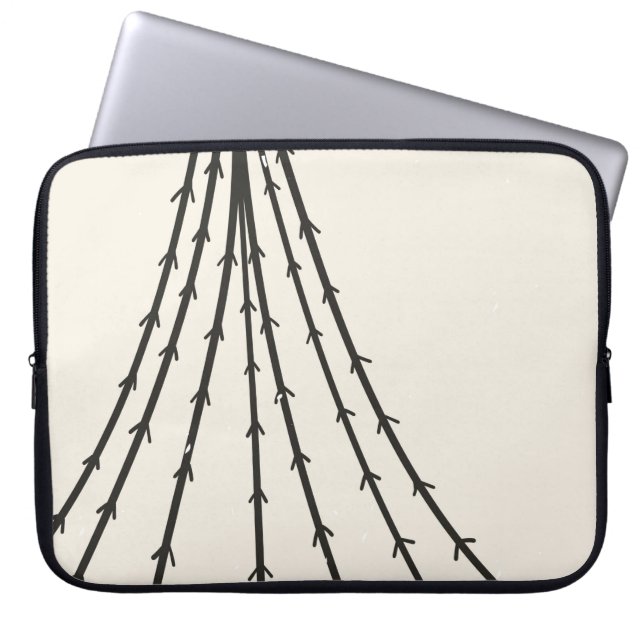 Abstrakter Baummond Laptopschutzhülle (Vorderseite)