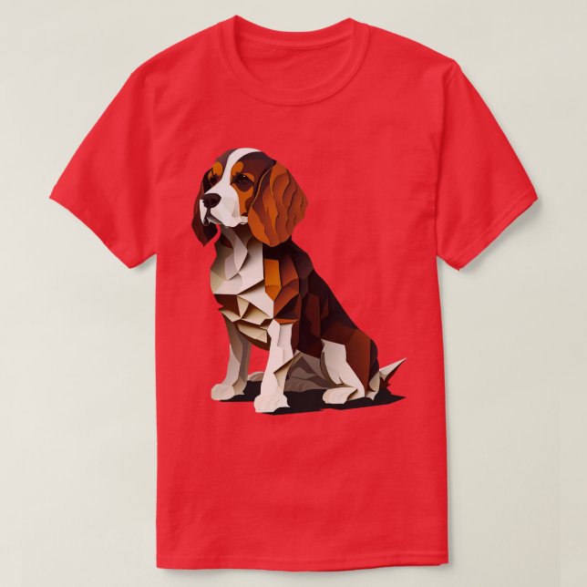 Abstrakter Beagle T-Shirt (Design vorne)
