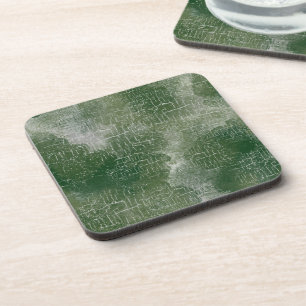 Abstrakter, bedrückter Grunge, Pine Green Unterset Getränkeuntersetzer
